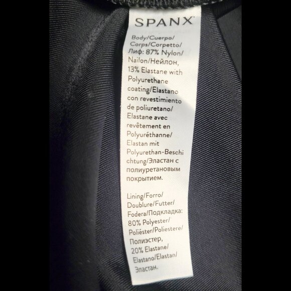 USED Women's Spanx by Sarah Blakely Black Faux Leather Leggings Size Large 2437 - Picture 9 of 17